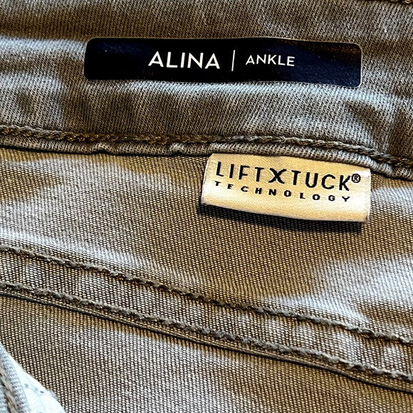 NYDJ Jeans Womens 14 Gray Alina LiftXTuck Ankle Jeans Mid Rise Raw Hem Jeans - Picture 3 of 7